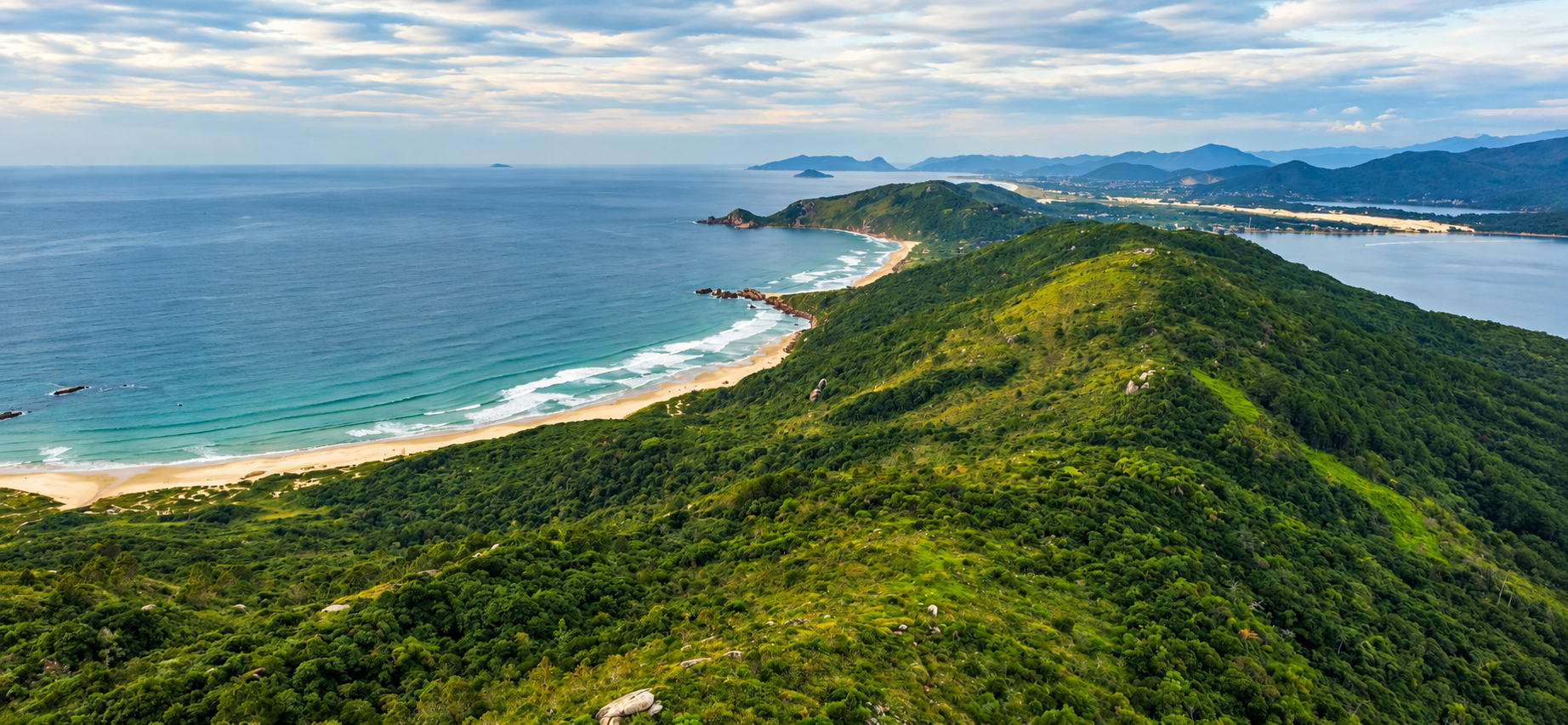 Panorama costeiro da Boa Vista com tratamento cinematográfico de cor
